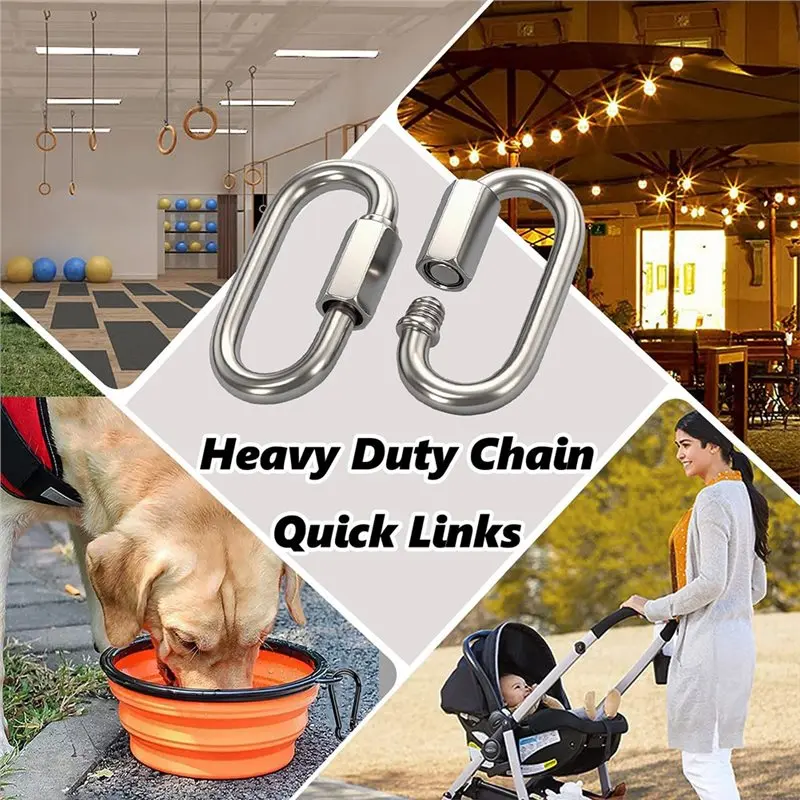 AT21-For Hammock Quick Chain Links Stainless Steel- Ideal For Shade Sails, Rigging Applications