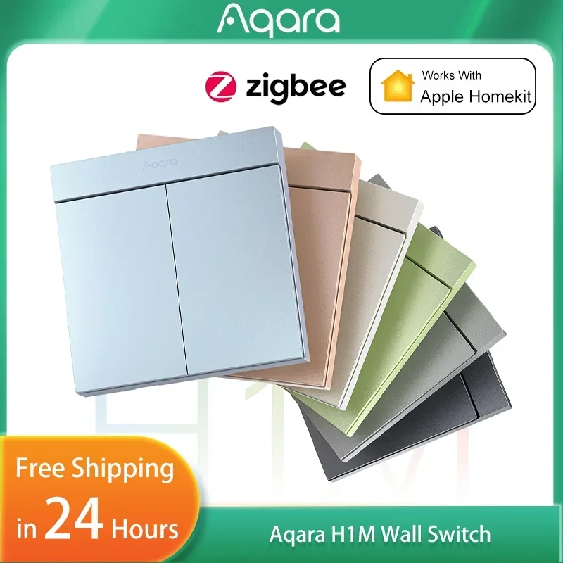 

Original Aqara Smart Wall Switch H1M with Neutral Wireless Key Light Switch Zigbee 3.0 Multiple Control Modes for Homekit APP