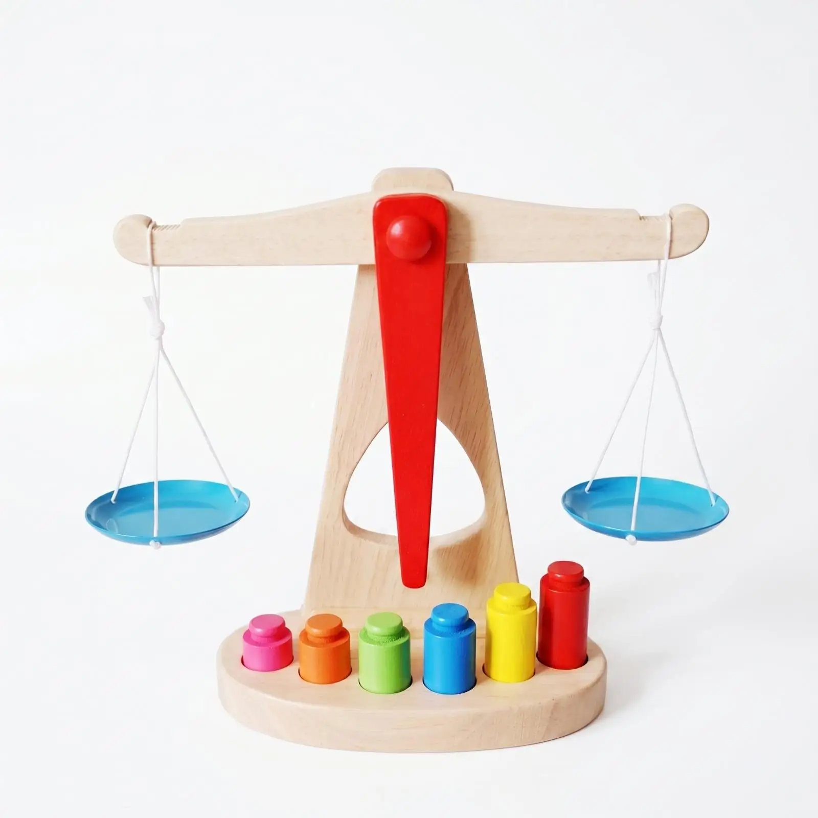 Wooden Balance Scale Toy Educational Wooden Balance Scale Simple Design Learning Aid for Classroom, Preschool