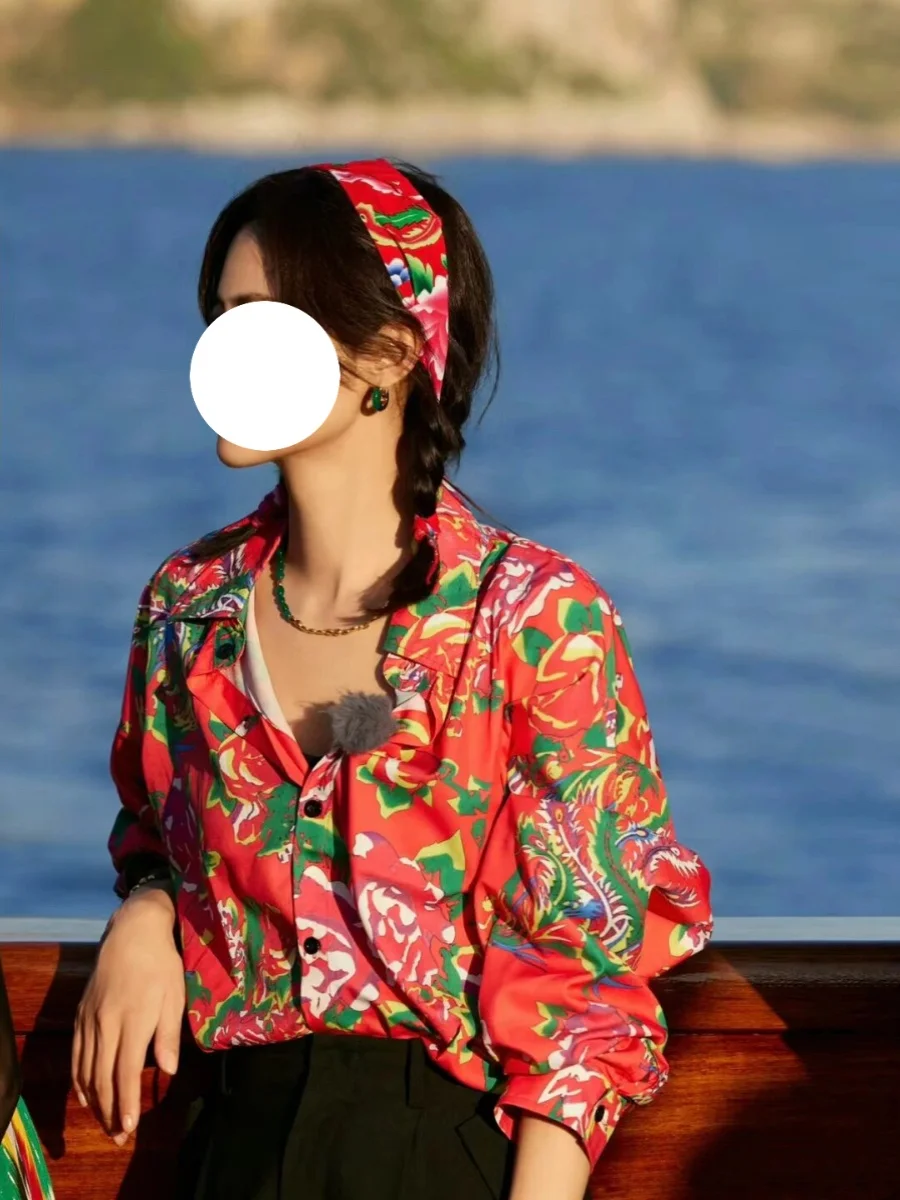 

Мужская рубашка Northeast Big Flower для летнего отдыха на пляже в Гавайях, с длинным рукавом, для многослойного ношения, премиум-класса