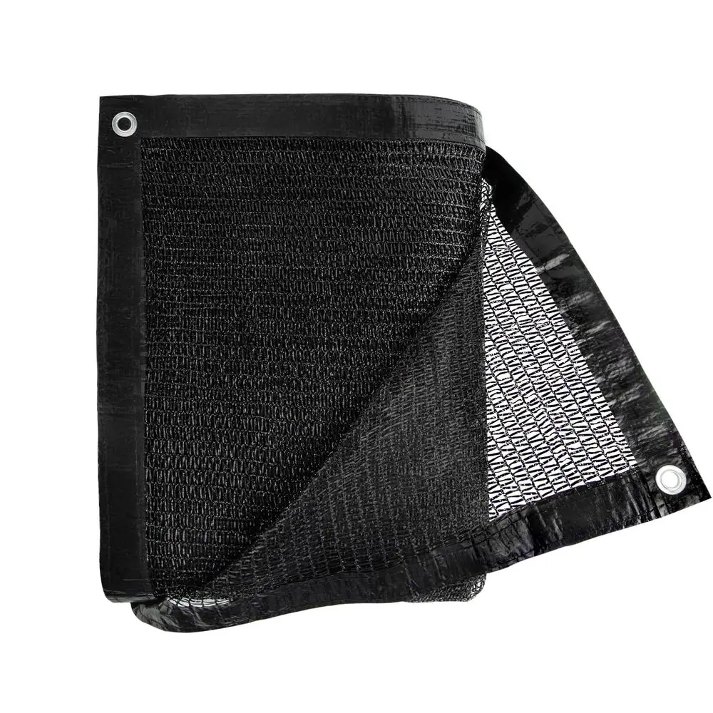 

30 черных затеняющих сеток для сада, 10 x 50 футов, УФ-стойкая сетчатая ткань с люверсами, прочная солнцезащитная сетка для растений