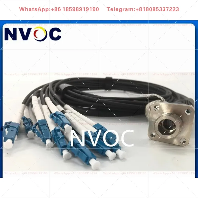 8Cores SM ODC-MPO Male 200M G657A1 8C Armored Fiber Optic Patch Cord No Reel+2Pcs ODC-MPO-LC Female 1M Connector For LED Screen