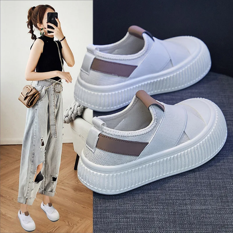 New Casual Sneakers Women Summer 2023 New In Sports Running Shoes Woman Comfort Slip-on Flat Sneaker Zapatos De Mujer