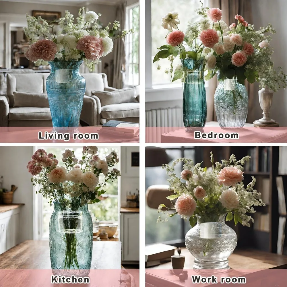 حاملات جذع إيكيبانا الحلزونية 2025، أدوات ترتيب الزهور الصغيرة/الكبيرة الشفافة