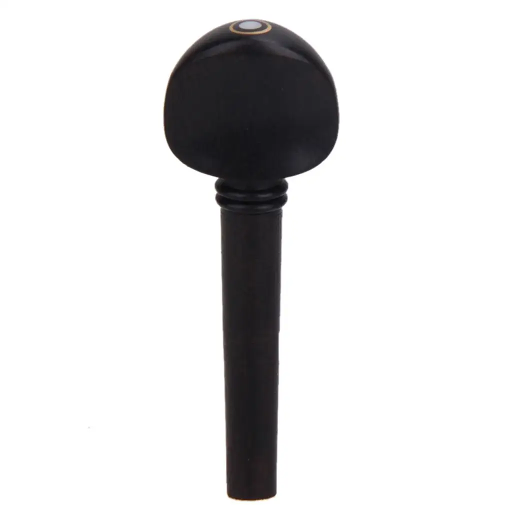 4/4 Size Ebony Wood Violin Pegs Endpin Set Handcrafted Tuner Pegs for Violin Accessories and Parts Upgrade