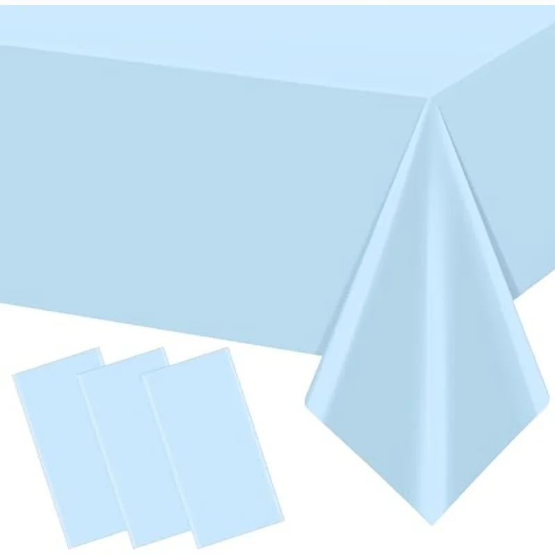 1Pc Disposable Plastic Table Cover 54×72 Inch Waterproof Oilproof Cloth for Picnic Wedding Banquet Valentine Father’s Day Decor