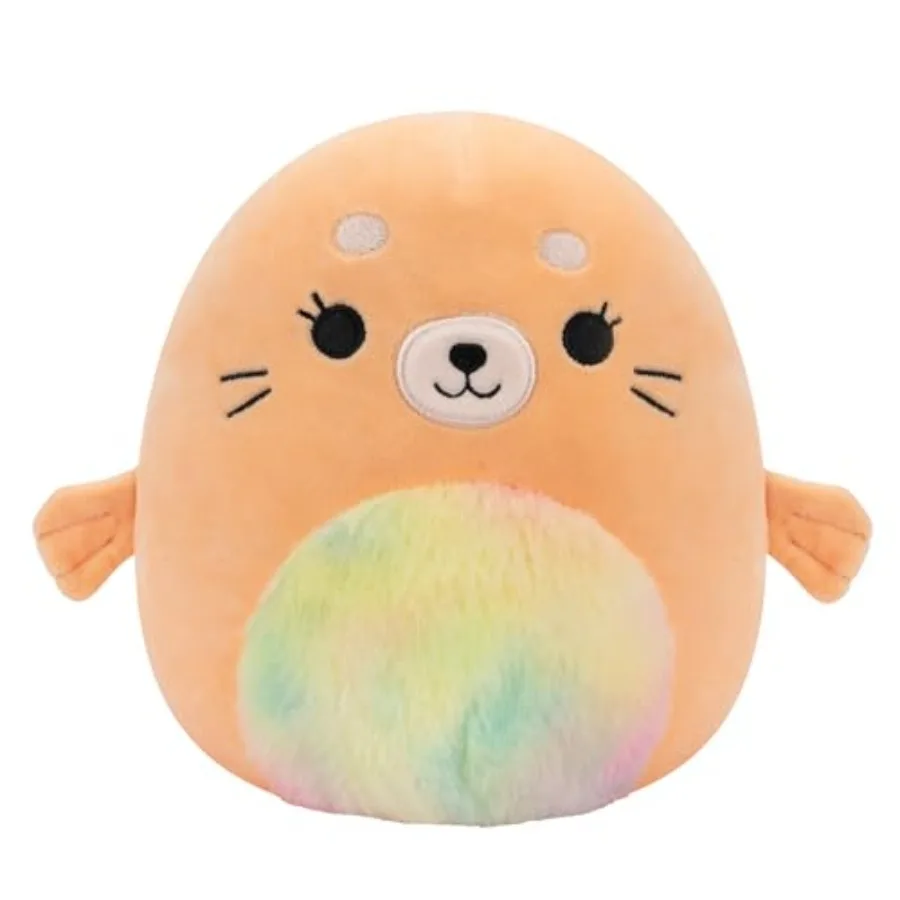 

Original 8-Inch Romy Peach Seal with Tie-Dye Belly - Official Jazwares Plush