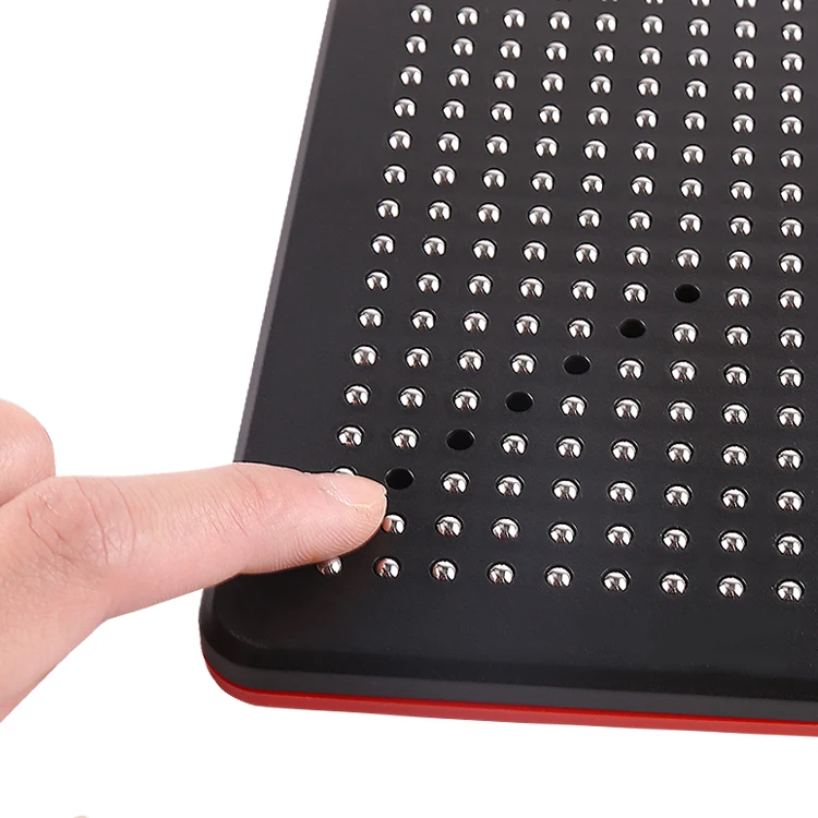 1 opakowanie, tablica magnetyczna ze stalową kulką, czerwono-czarna, dwustronna, graffiti, idealny prezent świąteczny.