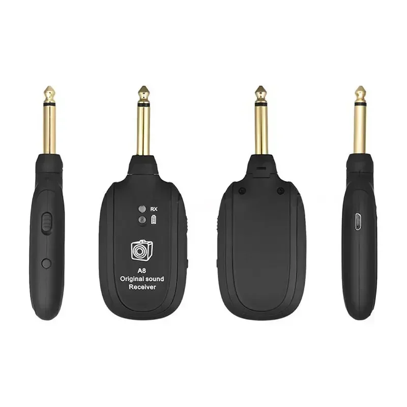 A8 Guitar Wireless System Transmitter Receiver Built-in Rechargeable Built- in Rechargeable wireless guitar transmitter