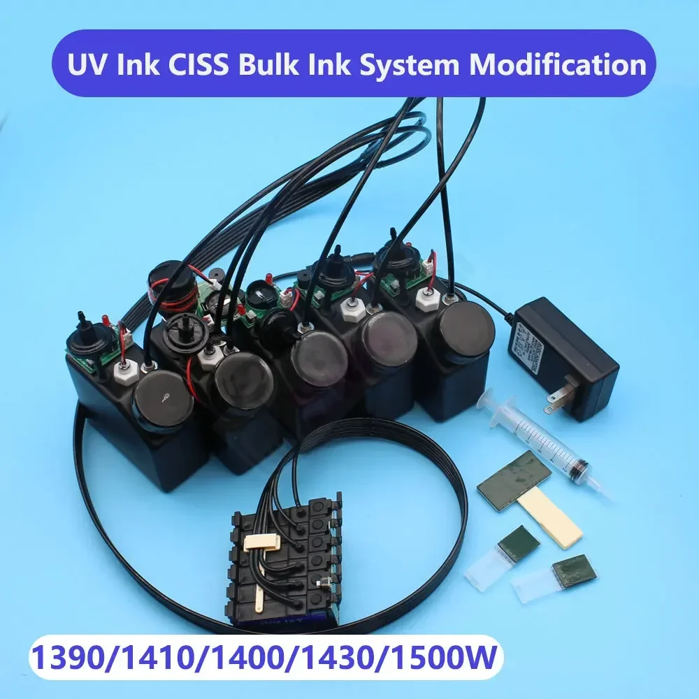 

1430 1400 DTF Ink Supply System CISS For Epson 1410 R1390 1500W UV Ink Bulk Ink System Modification LED Printer Continuous Kit