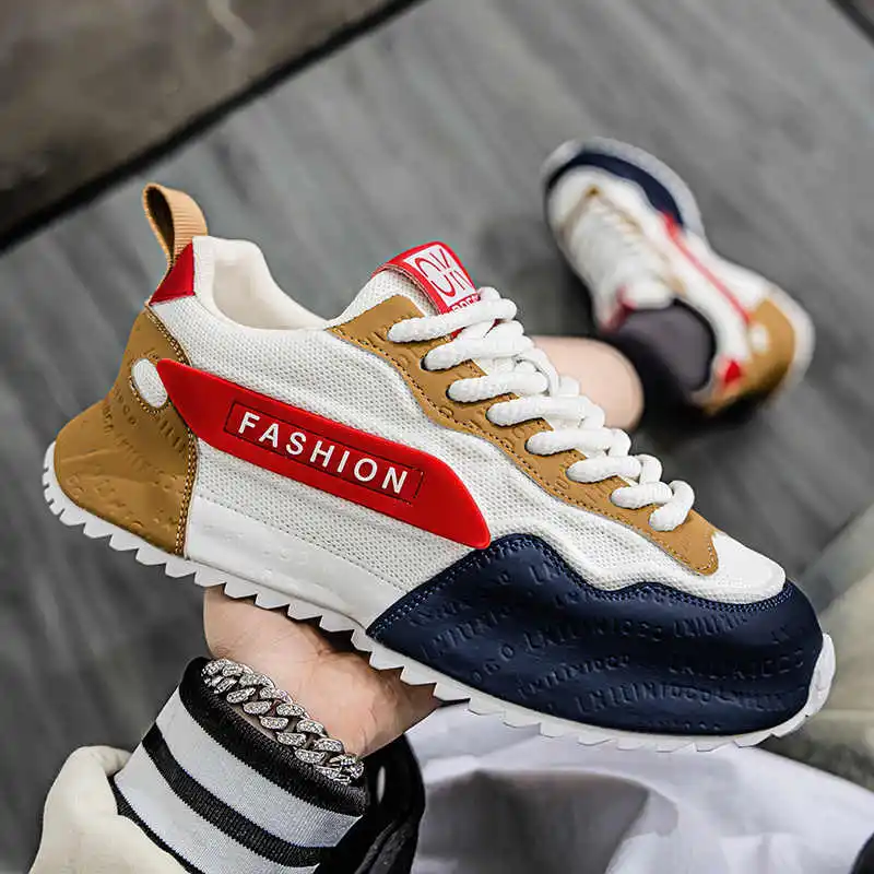 

Массивная походная и треккинговая обувь с отверстиями, мужские синие кроссовки, мужская горная обувь, мужские спортивные роскошные лоферы, Sapateni Tene