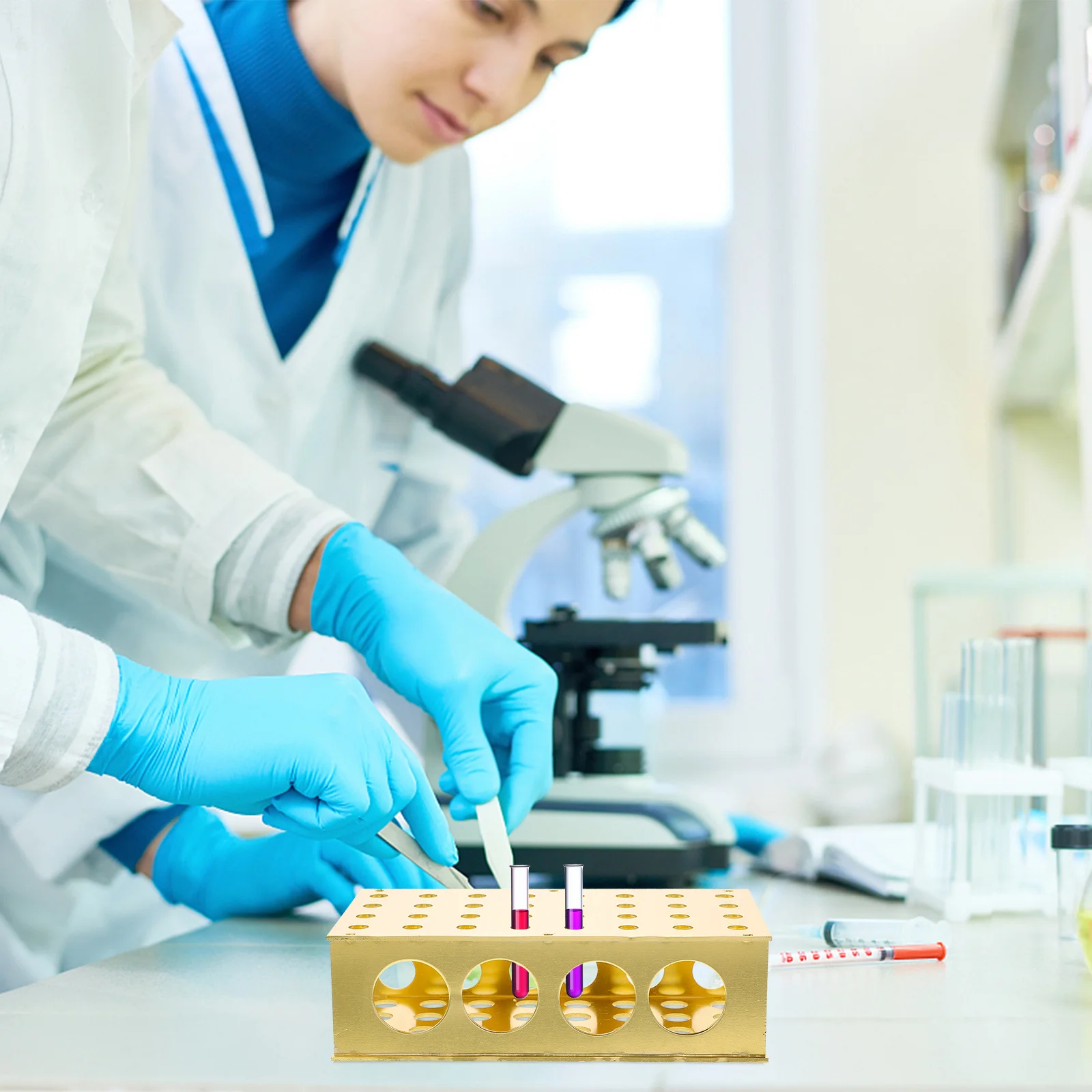 

Laboratory Test Tube Stand Rack for Test Tube Experiment Test Tube Rack Durable Test Tube Rack Tube Holder