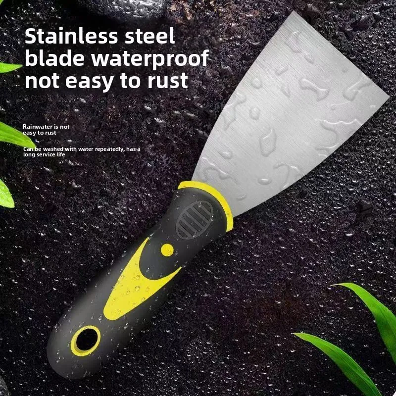 سكين رمادي مزدوج اللون مقبض بلاستيكي سكينة معجون ملعقة تنظيف المنزل مكشطة سكين مرآة سكينة معجون