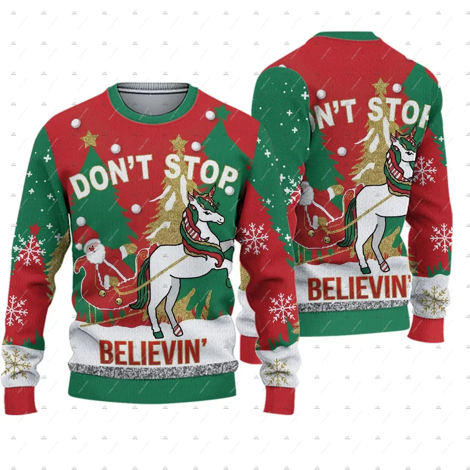 Christmas Santa Claus Cospaly Jesus Vintage Retro Ugly Sweater 3DPrint Harajuku Casual Pullover Funny Unisex Winter Sweatshirt 7