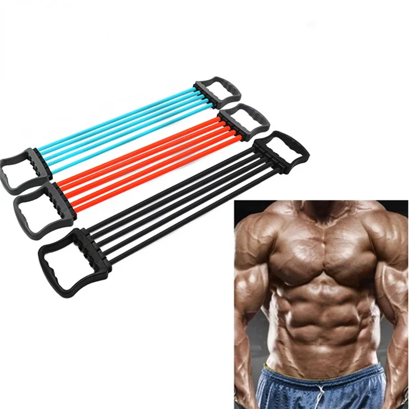 Expander Resistance Bands 90lbs Men Workout Chest Muscle Crossfit Resistance Band Rope Chest Expander Puller Fitness Equipment