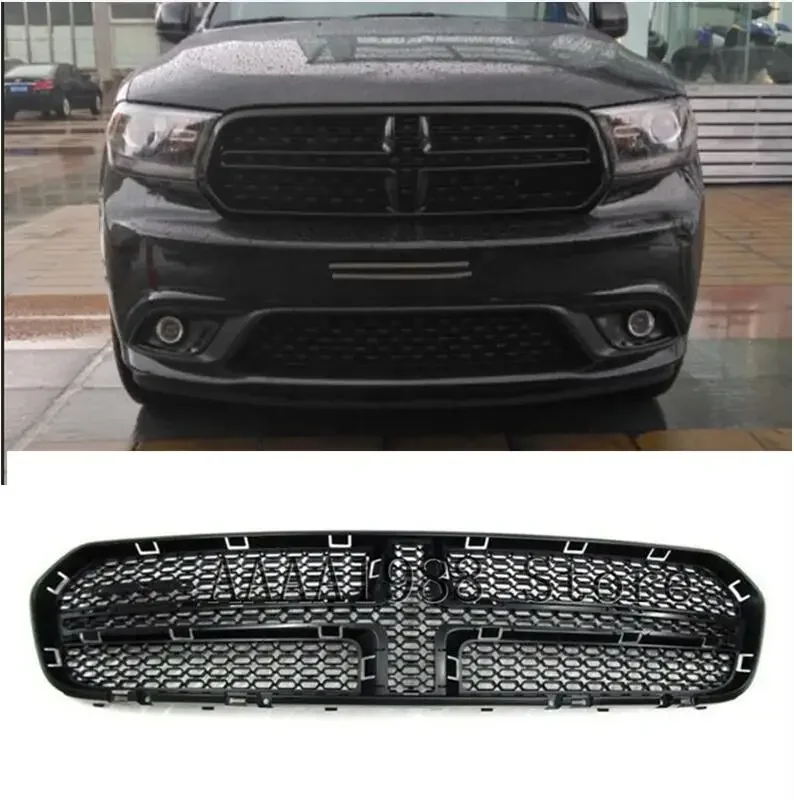 2014 -2020 for DODGE DURANGO 5113712AB ACCESSORIES CAR FRONT GRILLE RACING GRILLS  ABS Chrome Front Center Grille Grill Cover