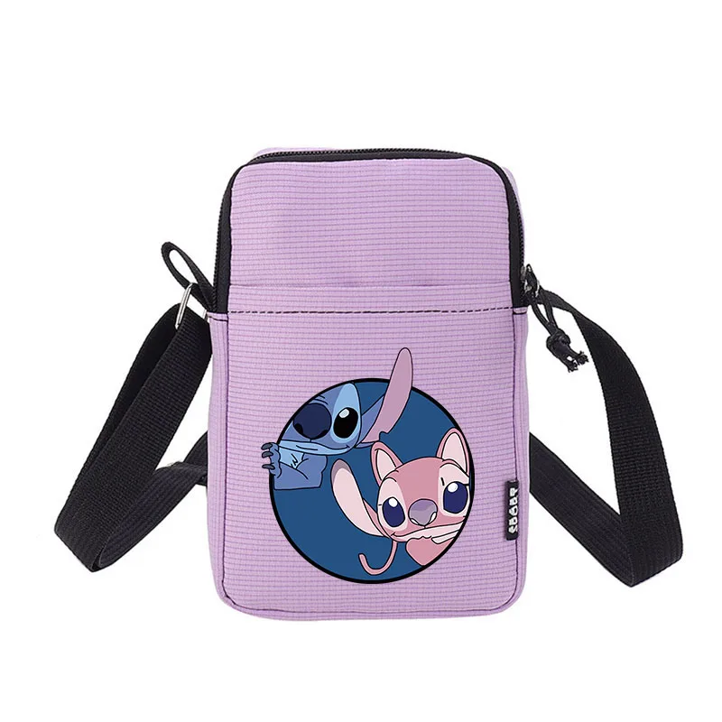 Disney Stitch Women Shoulder Bag Cartoon Girl Mini Phone Pocket Kawaii Lady Casual Crossbody Bags Birthday Gifts