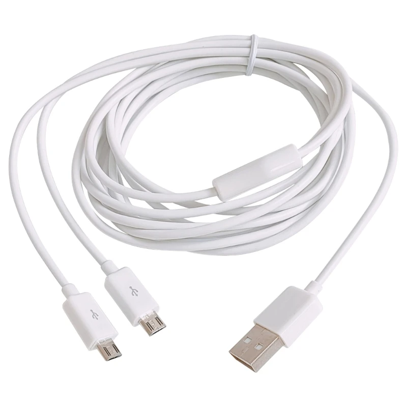 2-in-1 USB to Micro USB Cable for Faster Charging Phones and Tablets Data Cord Charge Two Devices Simultaneously Dropship