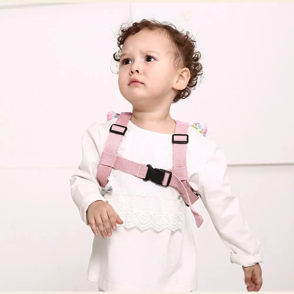 2-in-1 Design Anti-lost Walking Harness Wrist Link Strap Retractable Children Wrist Traction Rope Soft Material Spring Rope