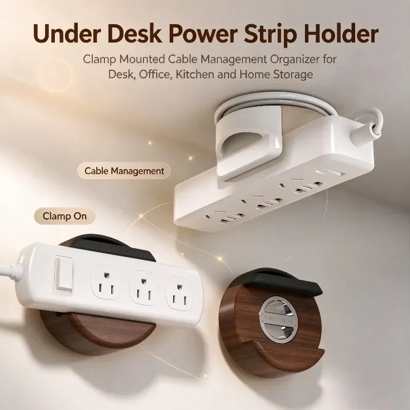 1PC Multifunctional Wall Hanging Fixing Bracket Punch Free Holder For Power Strip And Router Cable Arrangement