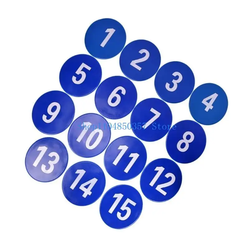 5asd 15 Buah Penanda Titik, Titik Lantai Anti Selip, Kerucut Lapangan Datar untuk Latihan, Latihan, Gym, Sepak Bola, Bola Basket