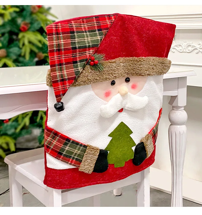 

New Christmas Chair Cover Christmas Decorations Doll Chair Cover Decoration C Creative Restaurant Chair Cover Stool Cover