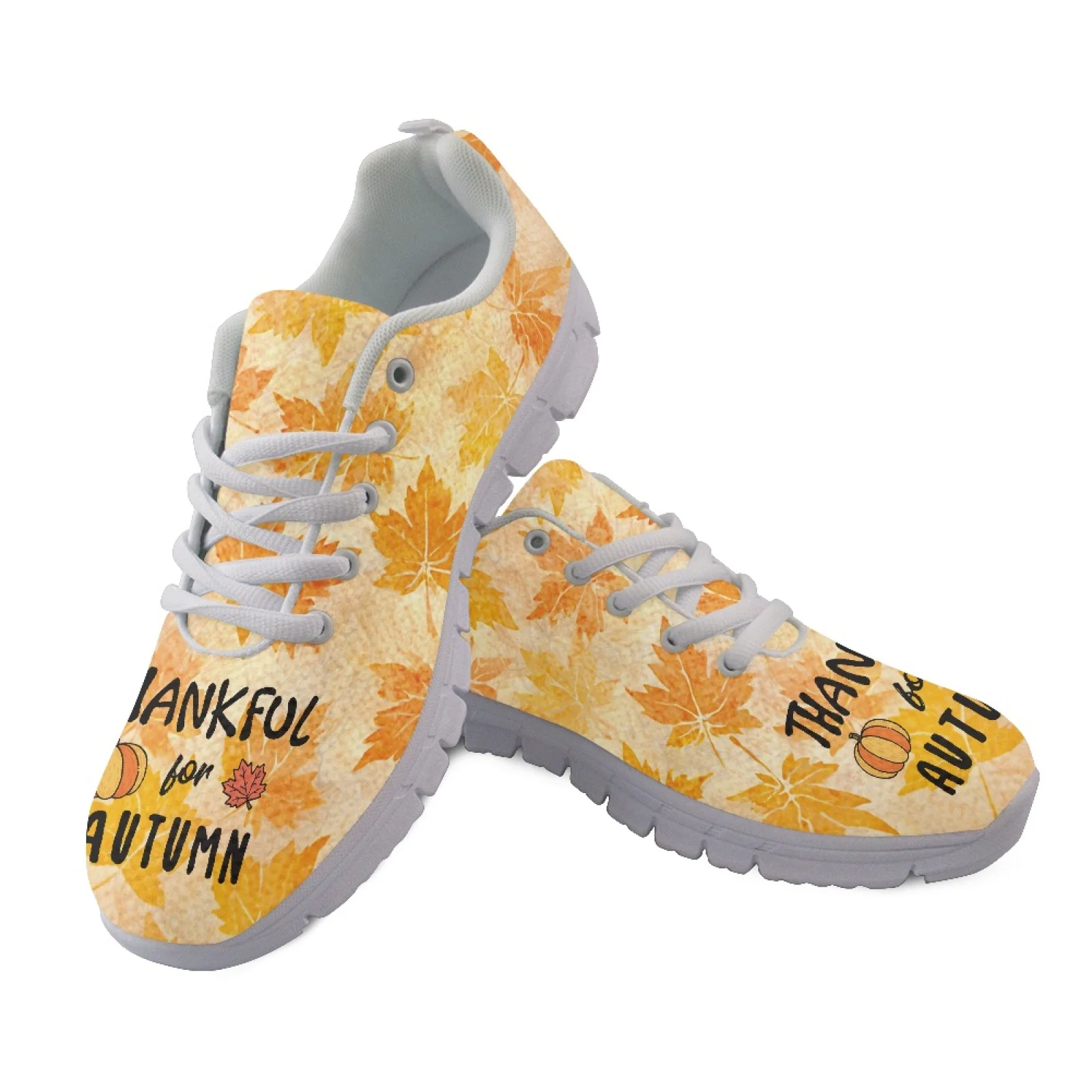 Coloranimal Lightweight Durable Running Sneakers for Men Women Running Walking Shoes for Travel Maple Leaf Music
