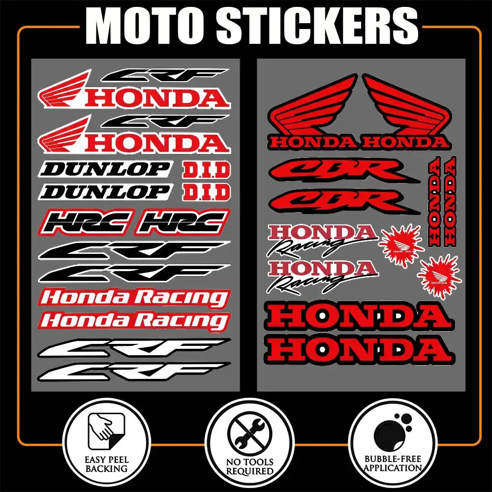 FOR HONDA Long Lasting Waterproof Reflective Sticker Scratch Conceal Fit Motorcycle Car Helmet Fridge Decals