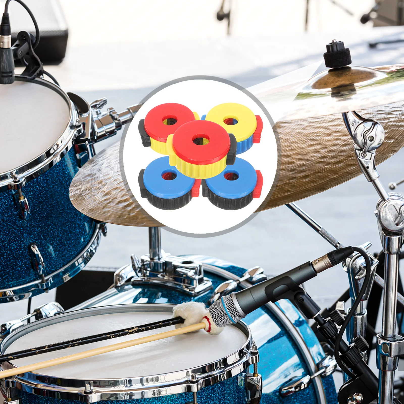 

5Pcs Quick Release Drum Nuts Cymbal Replacement Parts Noise-Free Fixing Lightweight Durable for Easy Removal Cymbal Attachments