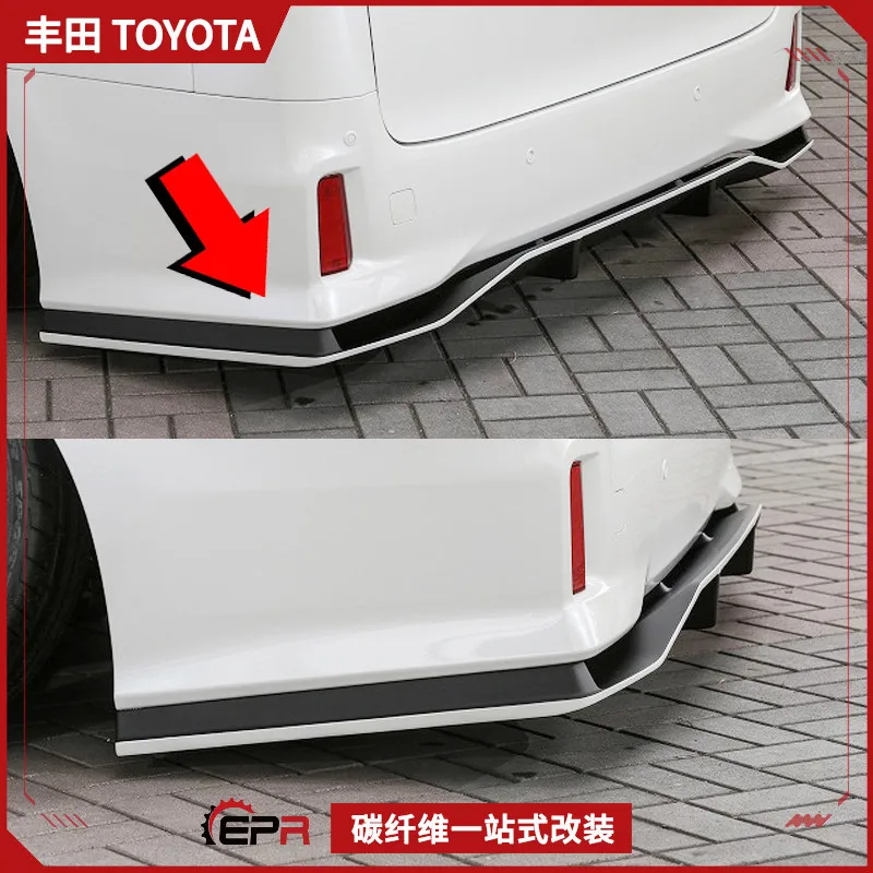 Aplicable al modelo KUL modificado Toyota Wilfa 30 Series Vellfire AH30, instalación del labio trasero, disturbancia del labio trasero