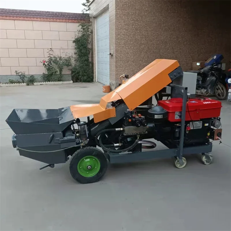 Multi Function Concrete Pump Mobile Mini Diesel Concrete Pump Diesel Portable Concrete Pump Machine For Sale United States