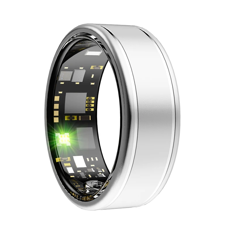 

New Aluminum Alloy Smart Ring R10M, Chip AC6323 Battery 20mAh Remote Phone Camera Calories Heart Rate Sleep 5ATM Waterproof