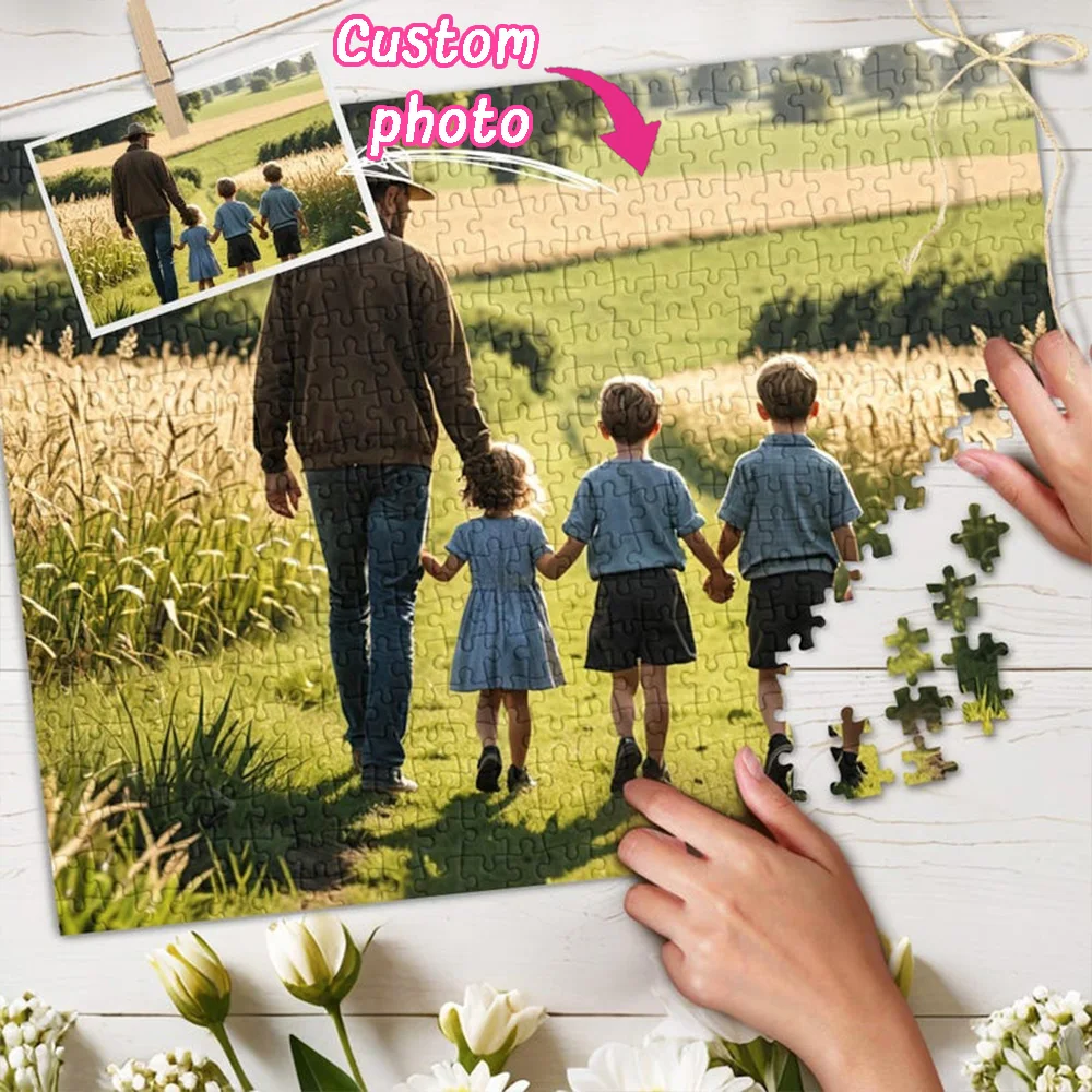 35/150/300/500/1000pcs Custom Photo Customized Picture Personalised Decompression Puzzles Jigsaw puzzle Mosaic Family Gift