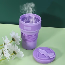 Silicone Folding Water Cup Portable Travel Sports Cup Outdoor Camping Portable Folding Coffee Cup Accompanying Water Cup