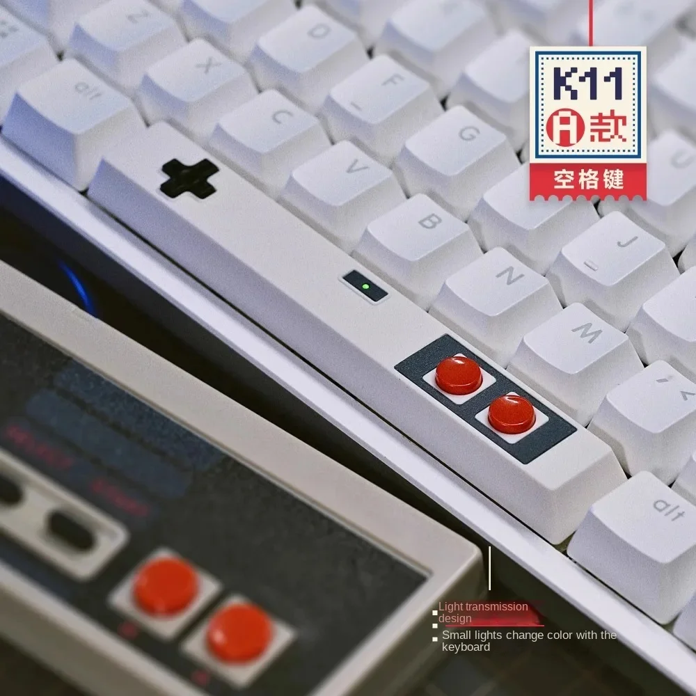 JKDK K-11 Personalized Space Bar Keycap Classic Retro Game OEM Profile 6.25U Original NES Handle Replica for Mechanical Keyboard