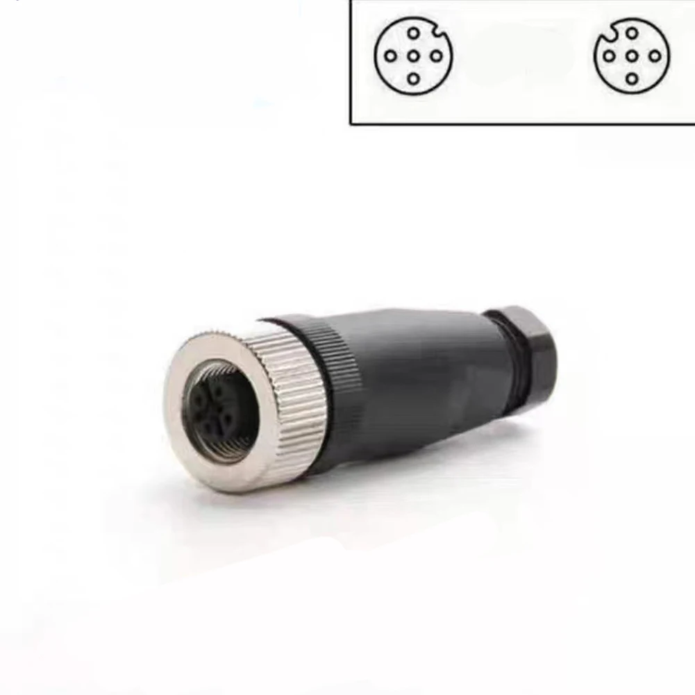 Industrial Applications IP67 Waterproof Connector 5 Pin Connector Panel Mount Flange Quick Release Coupling Straight Connector