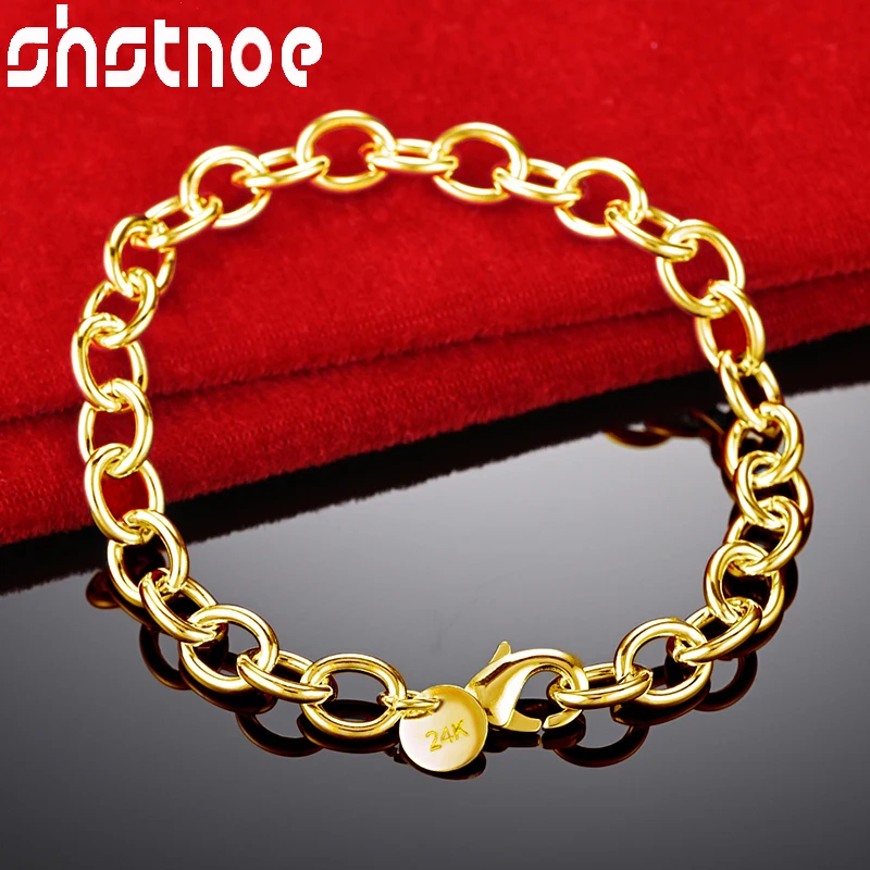 New Arrivals Attractive Charm 24K Gold Bracelets For Woman Simple Cute Chain Bracelet Party Wedding Fashion Jewelry Noble Gifts