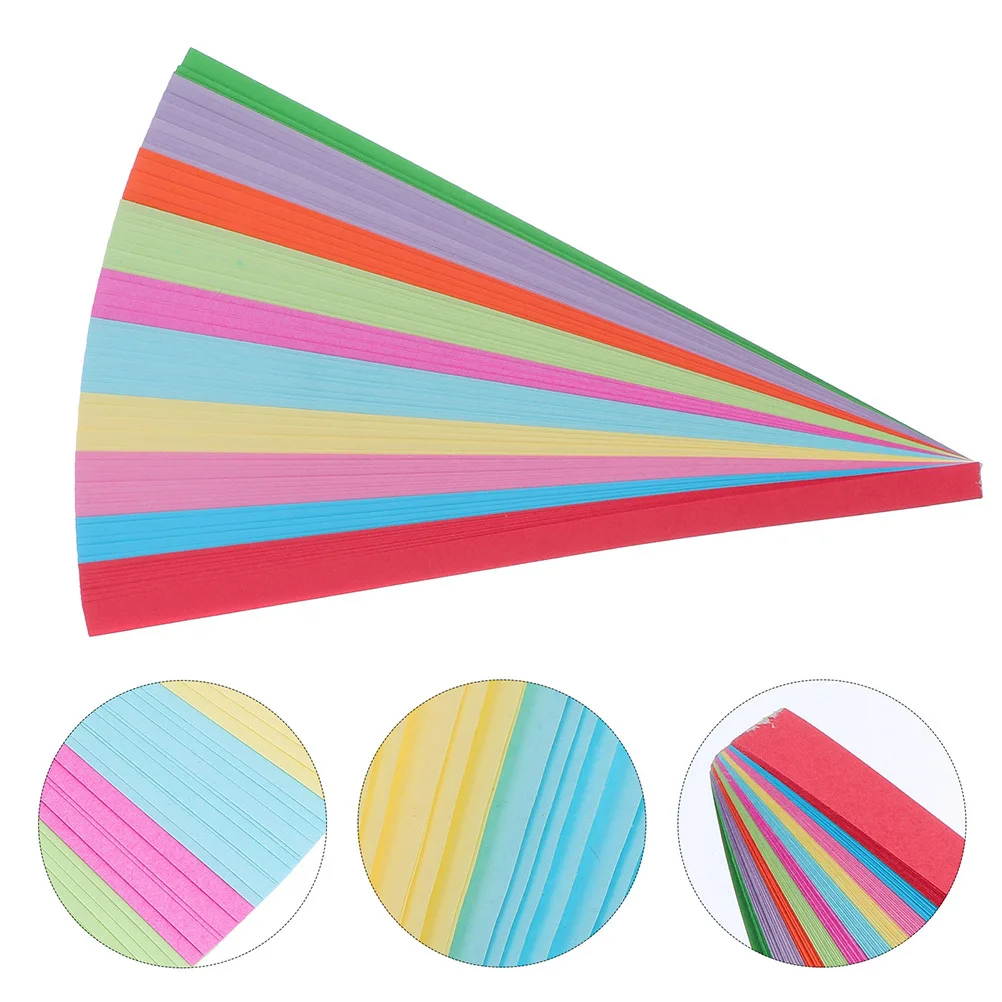 1500 Stuks Ster Papier Strips Regenboog Origami DIY Ambachtelijke Papier Strips Delen Kunstwerken Genieten Tijden Regenboog Origami Ster Maken Levert