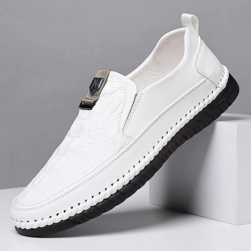 Four Seasons Trend Men's Shoes Casual Leather Shoes Men's Small White Shoes Breathable Joker Fashion youth doudou Shoes