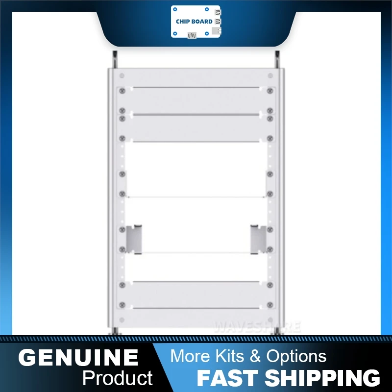 Waveshare HomeRack 8U Server Cabinet Basic Kit, 10inch Aluminum Alloy Rack Enclosure, Compact Mini Server Rack Frame