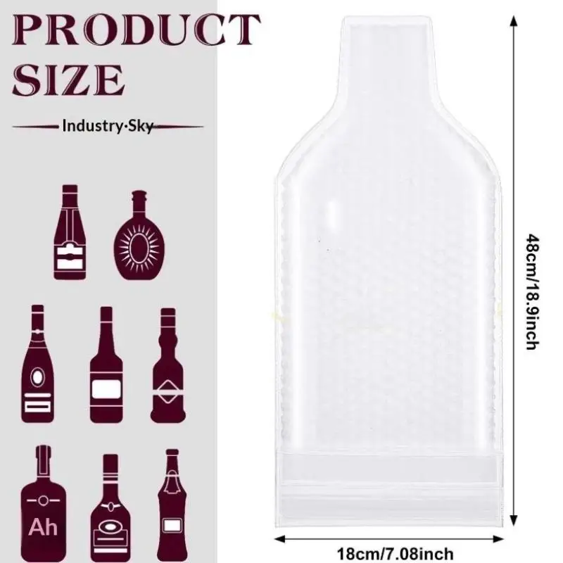 Wine Bottle Protector Bubble Bags With Shockproof Cushion And Leak Resistant Design Perfect For Travel Moving Glass Bottles