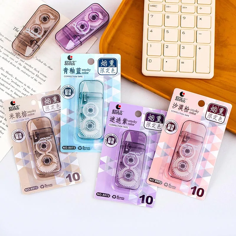 20pcs/lot 5mm*3M Transparent Macaron Correction Tape Promotional Stationery Gift School Office Supplies