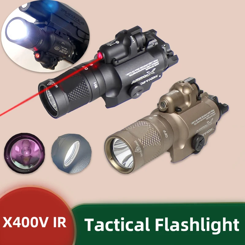 

Tactical X400V IR WEAPONLIGHT LED White Scout Light & Infrared WeaponLight With Infrared Laser for Hunting Picatinny Rail