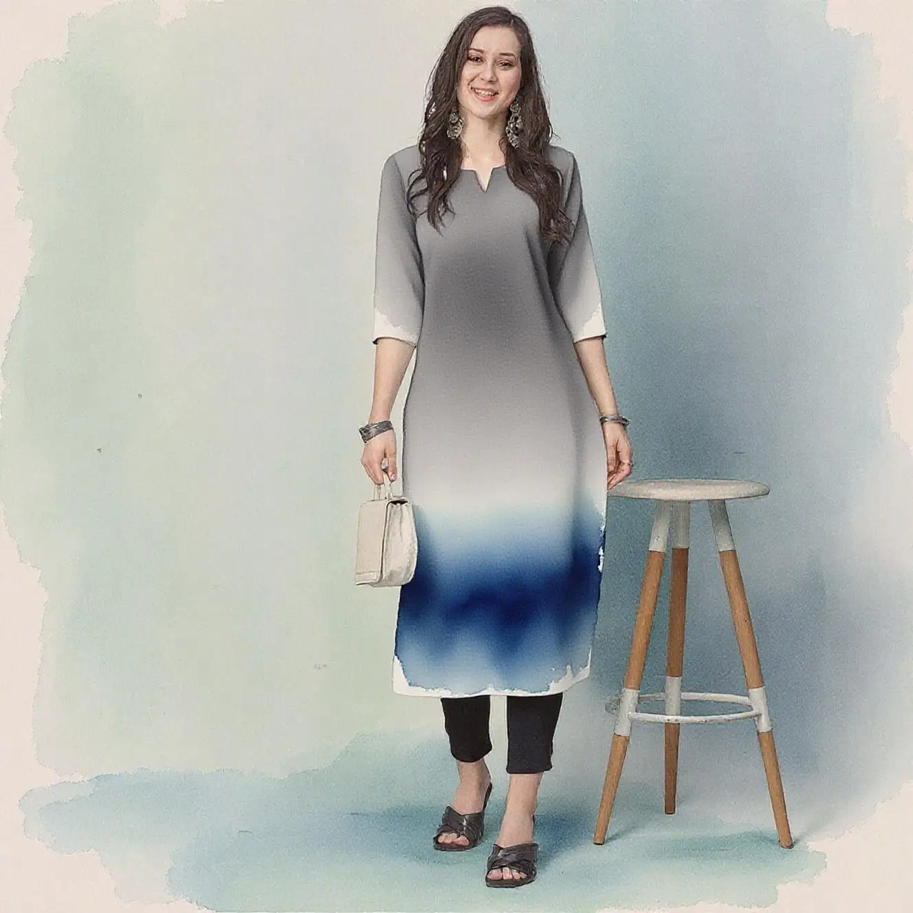 مسلم 2026 المرأة كورت عصرية وأنيقة مستقيم أنبوب عادية الطاووس نمط جديد فستان مريح عبايات فام