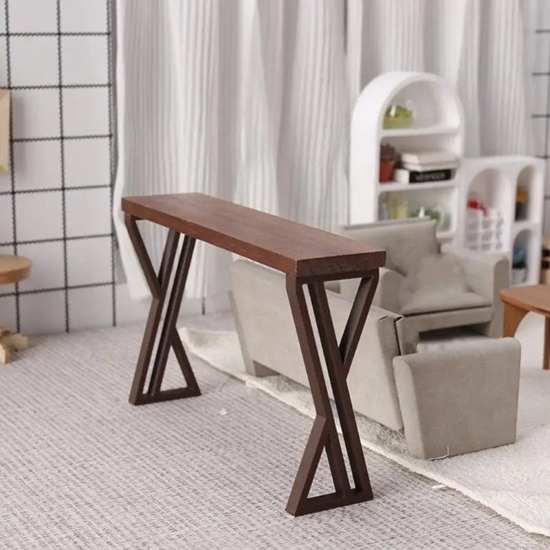 

1/12 Miniature Bar Counter Table Model Furniture For Doll House Decoration Living Room Scene Setting Accessories A2UB