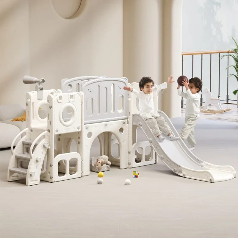 

Children Indoor Playground Equipment Home Baby Slide Swing Combination Climbing Frame Small Indoor Playground