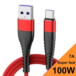 7A 100W 0.25M 1M 2M 3M USB Data Charger Cable Type C For Huawei P30 Pro Honor 9 10 20 50 Xiaomi mi Redmi OPPO Long Phone Wire