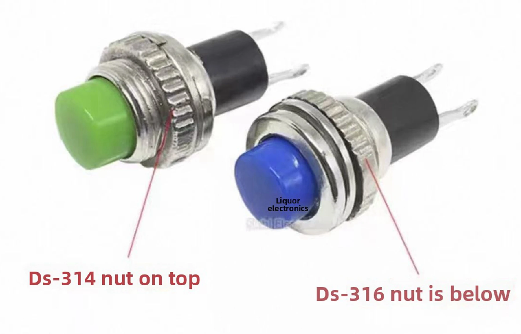 5pcs 10MM small button switch DS-316 DS-314 lock free self resetting doorbell horn power start button
