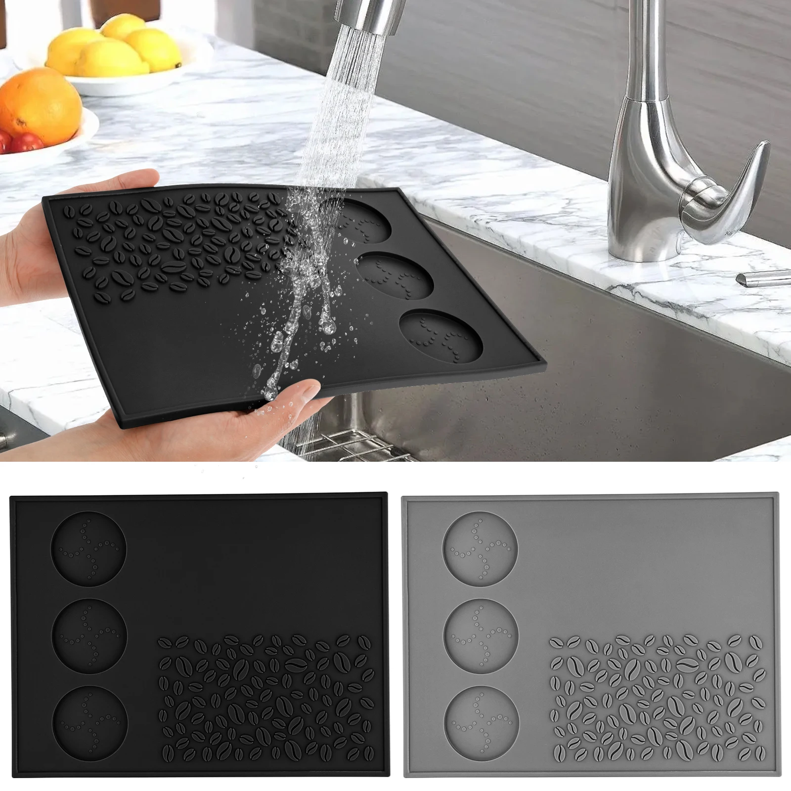 

Espresso Tamping Mat Silicone Coffee Tamper Mat Non Slip Espresso Tamper Mat Reusable Coffee Tamping Mat Dishwasher Safe Corner