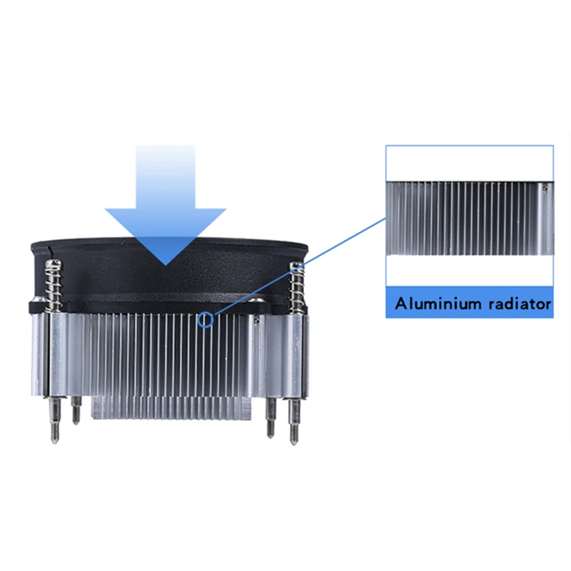 QiuzAim Enfriador CPU Cobre 4 Pines PWM – LGA 2011/2066 X79 X99 - imagen 5